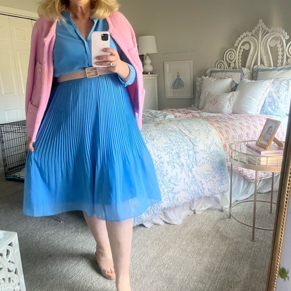 Ann Taylor Blue Midi Dress